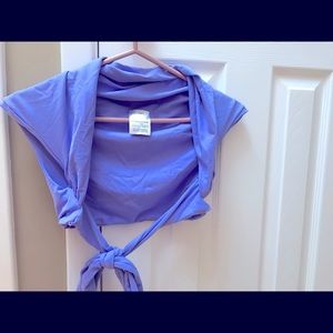 NWOT MONDOR Dance Shrug Wrap Top LG Lavender